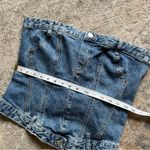 ZARA  Blue Denim Jean Strapless Bustier Corset Top XXL Photo 6