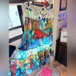 Sacred Threads  Vibrant Blue and Green Maxi Skirt size Medium Photo 1