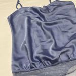 Abercrombie & Fitch Women’s  Cowl Neck Purplish Blue Bodysuit Top Sz S Small Photo 3