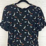 ZARA  Dog Print Short Sleeve Printed Dress Size S Photo 3