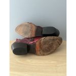 Mark Nason Red Leather Boots Womens 6 Ankle Roses Rocker Vero Cuoio Italy Boho Photo 9