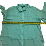 American Eagle America Eagle Outfitters Womens Size M Medium Sheer Button Up Green Shirt Photo 6