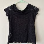 Wishlist Womens Black Lace Stretchy Short Sleeve Top Size S Office Business Photo 1