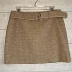 Primark oatmeal/beige fleece belted mini skirt Size 10 Photo 0