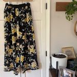 Fatface Jenna Citrus Floral Wide Leg Trousers Black Yellow Peach Size 8 UK 12 Photo 4