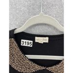 Maison Jules  Women's Dress Fit & Flare Black Beaded Yoke Size Small Solid Black Photo 8