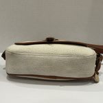 Dooney & Bourke Vintage Purse Cream Brown Equestrian Leather Crossbody Bag Flap Photo 5