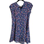 Band of Gypsies Blue Floral Button Down with pockets Dress Size medium Photo 10