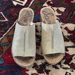 Sam Edelman RANGER Women's Champagne Sparkle Slide Sandals Cork Wedge Photo 1