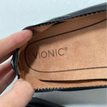 Vionic Spark Zelda Black Leather Ballet Flats Shoes Snake Print Bow SlipOn 8.5W Photo 7