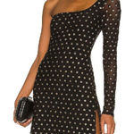 Lovers + Friends New  one sleeved black and gold dress small Photo 0