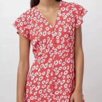 Rails Womens Helena Cardinal Daisies V-Neck Mini Dress Red Size Medium Photo 0