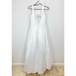 Lulus  Modern Affection White Taffeta Pleated Sleeveless Maxi Dress Wedding S NWT Photo 9