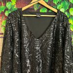 City Chic  Long Sleeve Black Sequin Midi Dress 2XL XXL NYE Formal Holiday Black Photo 0