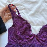 Vtg 90s Babydoll Dress Nightgown Chemise Purple Womens Medium Lingerie Sexy Y2K Photo 2