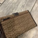 Coach  Brown Monogram Wallet with Gold Buckle Photo 2