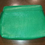 Green Faux Leather Vintage Clutch Handbag Purse Photo 2