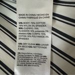 Chico's Chico’s Black & White Stripe Poplin Pleated Sleeve 3 Button Top Size 3 (US 16) Photo 4