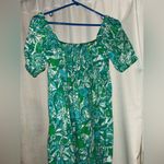 Lilly Pulitzer  botanical green tropical print short puff sleeve dress Photo 1