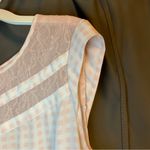 Candie's  Barbiecore Pink and White Gingham Plaid Lace Sleeveless Blouse Photo 2