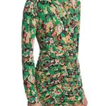 ALC Frank NWT A.L.C Green Kiki Floral Ruched Mini Dress Photo 0