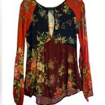Farm Rio NWT Limited Edition RARE Floral Red and Blue Bell Sleeved Blouse Photo 0