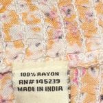 Sim & Sam Top Womens Medium Orange Ditsy Floral Smocked Ruffle Crop Y2K Boho NEW Photo 7