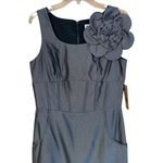 NUE by Shani Size 10 NWT Sleeveless Gunmetal Shaping Corset Midi Dress Flower Gray Photo 2
