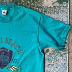 Vintage 90s Miami Beach FL teal short sleeve t Photo 1