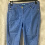 J. McLaughlin  5-Pocket Stretch Cotton Spandex Twill Straight Leg Pants Blue Photo 0