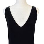 DKNY Petite small black velvet sleeveless v-neck stretchy tank dress Photo 4