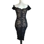 Windsors Burnout Velvet Dress Womens Small Party Slinky Ruched Bodycon Mini Racy Photo 3