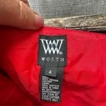 W By Worth  💯 Genuine RED Suede Leather Skirt size 4 Photo 9