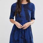 YAS Elisa Dress In Marble Print size small Blue Photo 1