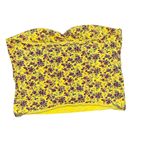 Urban Outfitters Silence + Noise  Crop Tube Top Yellow Red Floral Print Small Photo 1