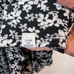 Life is Good Women's Microfloral Sleeveless Mini Tank Dress Black Beach Sz Small Photo 5