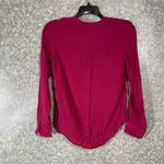 Mango  Autumn Basics Women's Burgundy Button Up Shirt - Size Small - Corpcore Top Photo 4