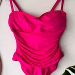 Ralph Lauren LAUREN ‎ one piece Swimsuit pink ruched Women’s SIZE 16 new Photo 0