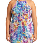 New Look Women's Strappy Tie Dye Mid Length Dress Sz XL Multicolor Summer Photo 0