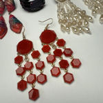 Large Dangle Drop & Hoop Statement Pierced Earrings Lot Of 4 Some Handmade Photo 8