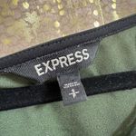 EXPRESS Olive Green Satin Black Lace Tank Top Camisole Small Photo 2