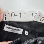 Opening Ceremony  Pants Womens Size 0 Faux Leather Zipper‎ Pocket Straight Leg Photo 4