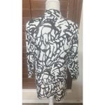 Cyrus  Women’s Animal Print Open Front Cardigan Black White Long Sweater Size L Photo 4