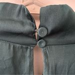 Jason Wu  Plus Blouse Top Long Sleeve High Neck Hunter Green Christmas Holiday Photo 6