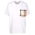 Burberry NWT  Oversized Checked Twill Trimmed Organic Cotton T-Shirt Size XS Photo 4