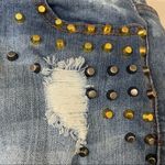 Romeo + Juliet Couture distressed, frayed, distressed jean shorts w/ stu… Photo 9
