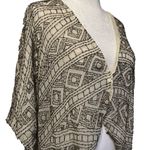 Alice + Olivia  Beaded Shawl Kimono Shrug Size M Silk Champagne Evening Black Tie Photo 4