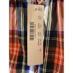 NWT J Crew Plaid Ruffle Mock Neck Tank Top Blouse Size 0 Red‎ Holiday Tartan Red Photo 3