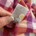 Isabella Sinclair Hibiscus Tea Plaid Button Up Blouse In Cotton Blend Size Small Pink Photo 11