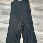 Marine layer  Lux Rib Jumpsuit Washed Black, Wide Leg, Sleeveless S29 Photo 0